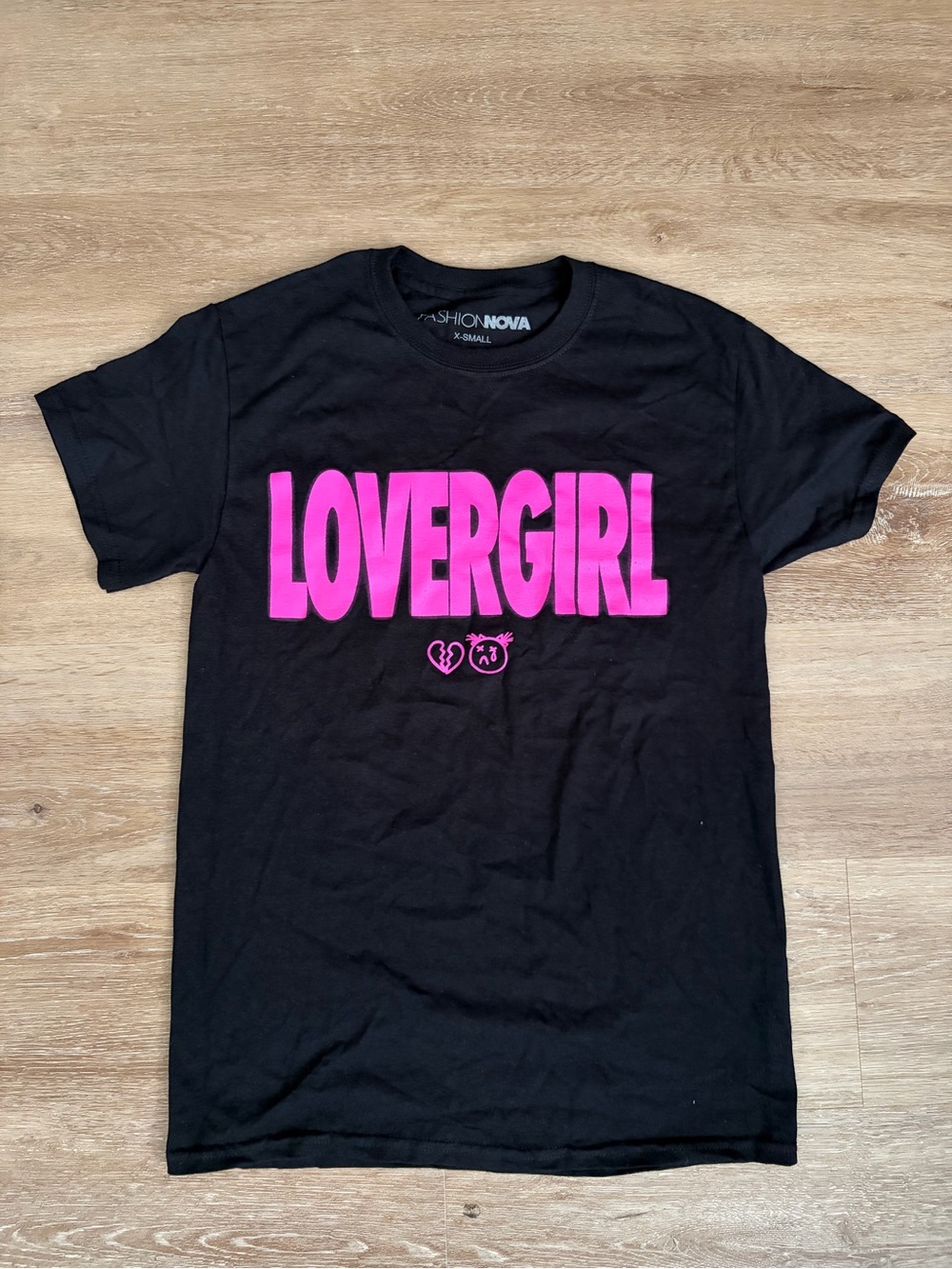 Fashion Nova Graphic Black & Pink Tee
